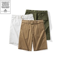 OKONKWO Gurkha Casual Shorts, French Army Dispatch Motorcycle 5-Inch Faded Moleskin Cargo Shorts