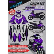 VELOZI MX KING Y15 V1 V2 COVER SET COVERSET Y15ZR PURPLE EDITION