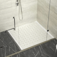 1pc 53 * 52cm Pebble Anti Slip Pad With Suction Cup For Bathroom Anti Slip Pad, Machine Washable And