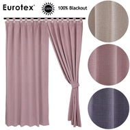 Eurotex, Blackout Curtain, Block 100% Sunlight, 3 Ways Hanging Options (1 Piece) TJ369