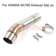 For HONDA NC700 NC700X NC750 NC750X NC750S Exhaust Mid Pipe Motorcross Slip on Modified Motorcycle M