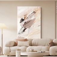(With Frame) Creamy Style Abstract Texture Simple Canvas Painting Prints Pictures