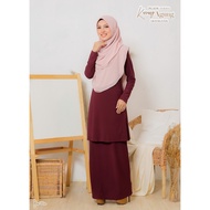 KURUNG AGUNG WARNA PLAIN JELITA WARDROBE TRAVEL, WUDHU, BREASTFEED FRIENDLY - ANTI KEDUT