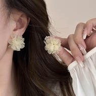 Beautiful 3D Pink White Green Flower Ear Studs Piercing Earrings