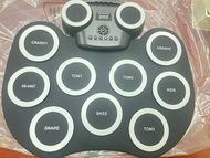 กลองเด็ก ดรัมแพด กลองแผ่น กลองไฟฟ้า ซิลิโคน แบบพกพา Electric Drum Pad แบตเตอรี่ลิเธียมในตัวพร้อมแตร