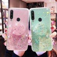 HUAWEI Y6P 2020 Y7P Y5P Y7 2019 Y9 Prime 2019 Y9 2019 Y9 2018 Y7 Pro 2019 Transparent Bling Glitter Soft Silicone TPU Phone Case Y6P Y7P 2020 Clear Back Cover Stand holder