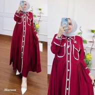 Midi Dress Zafira/Midi Dres Muslim/Midi Dres Jumbo/Pakaian Muslimah