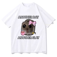 Sad Hamster Another Day Another Slay T-shirt Cute Women's Clothing Harajuku Aesthetic Top T-shirt Un