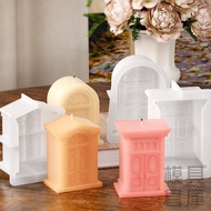 [Mold Warehouse] European Castle House Scented Candle Soap Plaster Silicone Mold