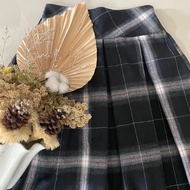 Rok Midi Flanel7/8 Rok Midi Kekinian/Rok Kotak Kotak Flanel 7/8