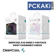 DEEPCOOL FL12 / FL12R / SE REVERSE ARGB LUMINOUS HALO 3 IN 1 DAISY CHAIN ARGB PWM 3 x 120MM FAN PACK