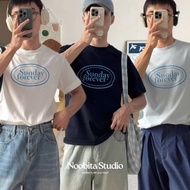 NOOBITA - 230gsm cotton t-shirt in Sunday forever 8519