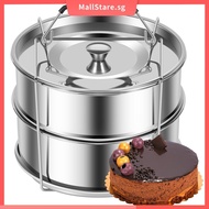 Stackable Steamer Insert Pans with Handle Lid 304 Stainless Steel Pot Stackable Pot in Pot Insert Do