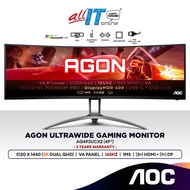 AOC AG493UCX2 AGON 49" 5K Dual QHD HDR400 165Hz UltraWide Gaming Monitor | AMD FreeSync Premium | VA