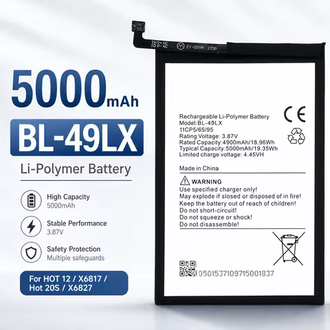 Replacement Phone Battery BL-49JX BL-51BX BL-49LX BL-49KX BL-49NX For Infinix Note Hot 12 X692 X669 