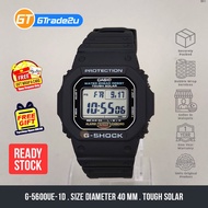 Original G Shock Men G-5600UE-1D G5600UE-1D Digital Petak Solar U Versi 2021 Watch Black  Resin Band [READY STOCK]