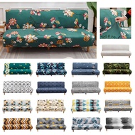 Flower Geometric Print Sofa Bed Cover Elastic Foldable Sofa Bed Without Armrest Cover Sofa Cover Protector