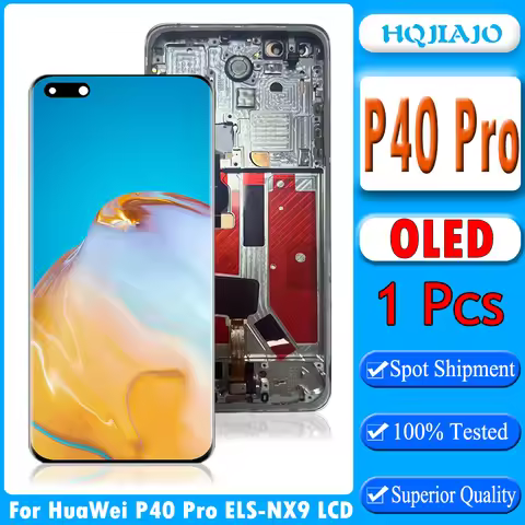 OLED Display For Huawei P40 Pro LCD Display Touch Screen Digitizer ELS-NX9 ELS-N04 ELS-AN00 ELS-TN00