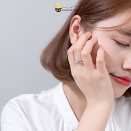 The Star S925 SILVER Ring with Sparkling Stone Freesize - AMOOI SILVER AN038