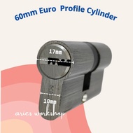 Euro Profile Cylinder 60mm (5pcs of key included) satin color / double key lock / Euro Profile Cylin