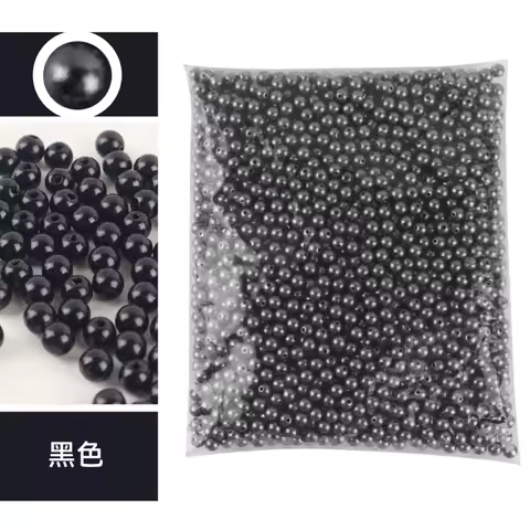 black 3Mm 4Mm 5Mm 6Mm 8Mm 10Mm 12Mm Ronde Vorm Abs Parel Kralen Voor Kralen Plastic Productie Ruimte