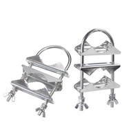 Eightwood Double Antenna Mast Clamp V Jaw Mounting Bracket U Bolts Pipe to Pipe Clamp 2 Sets for Out