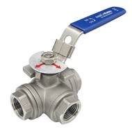 STAINLESS STEEL BALL VALVE 3-WAY SS304 ( T & L TYPE )1/2'' / 3/4'' / 1''