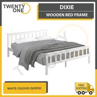 Twentyone DIXIE WOODEN BED FRAME(QUEEN WHITE)