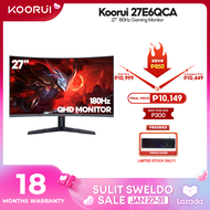 Koorui Monitor KOORUI 27E6QCA VA QHD 180HZ HDR10 SRGB (Black red）HDMI+HDMI+DP // KOORUI 27E6QC (powe