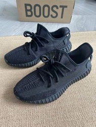 新店特惠adidas originals Yeezy Boost 350 V2 黑武士"Onyx" 織物 低幫休閒鞋 男女同款 黑色