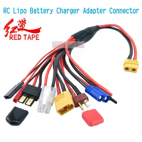 REDTAPE 8 in 1 RC Lipo Battery Charger Adapter Connector Splitter Cable XT60 Female Plug to JST T Pl