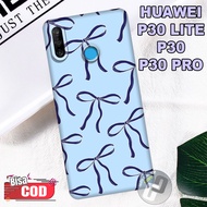 G1 - Huawei P30 Lite Silicone - Huawei P30 pro camera softcase - RIBBON Motif - Flexible Rubber Mate