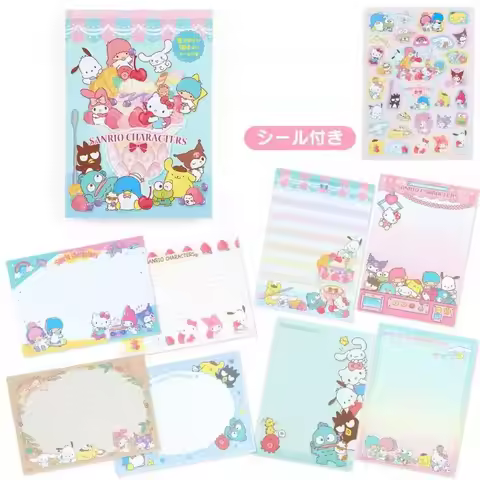 New Sanrio Cinnamoroll Memo Pad Kawaii Cartoon Hello Kitty Notepad Cute Anime Kuromi Pochacco Studen
