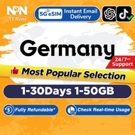 Germany eSIM Ultra 1-30Days 1-50GB 5G/4G Data | Instant 24h Email Delivery |High Speed Travel Data G