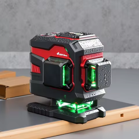 YEVOLT 12/16-Line 3D/4D Laser Level Quick Self-Leveling (3s) IP54 Dustproof & Splashproof Low-Light 