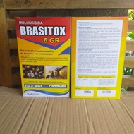 Moluskisida Brasitox 6 GR 500 gram Racun Kontak / Siput Murbei Racun keong obat keong sawah kebun