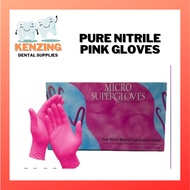 PINK Gloves MICRO SUPERGLOVES 100% PURE NITRILE