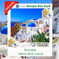 【EU45 l 5-50GB】Europe Sim Card Unlimited Data l Europe 45 Country l GoGo Roaming Travel Sim Card