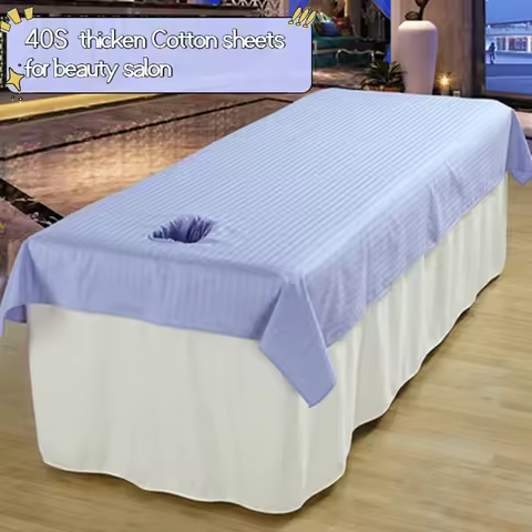 Pure Cotton Beauty Salon Bed Sheet with Hole for Beauty Salon Thick Cotton Massage Bed Sheet Bedspre