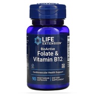 Life Extension, BioActive, Folate & Vitamin B12, 90 Vegetarian Capsules