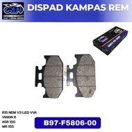 CRUN Rear Disc Brake Pads Yamaha R15 NEW V3 2017 LED VVA 155 XSR WR 155 VIXION R B97-F5806-00