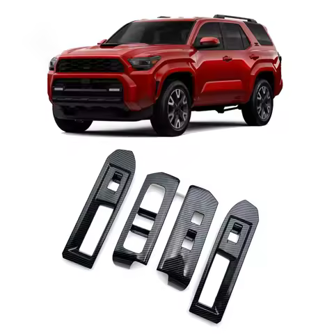 For Toyota 4Runner 4 Runner 2025 2026 ABS CarbonFiber Car Interior Door Handle Side Window Switch Fr