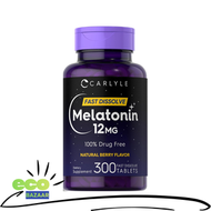 CARLYLE - Melatonin 褪黑激素 12 毫克 快速溶解 300粒 (平行進口) [D20-1]