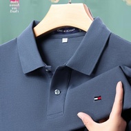 เสื้อโปโลคอปกแขนสั้นผ้าฝ้ายแท้ Tommie Kelley Outlet สำหรับผู้ชาย ทรงหลวม ทรงพอดีตัว ทรงปกติ ฤดูร้อน 