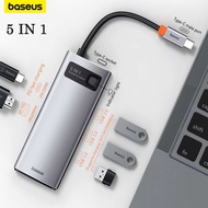 HOT - Baseus Metal Gleam Series 5 in 1 Multifunctional HUB Docking Station