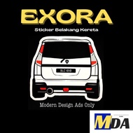 (PROTON - EXORA) Sticker of Car Backside, Sticker Belakang Proton Exora ,Custom No. Plat, Color.-- [