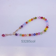 Emas Gelang suasa Swarovski Crystal Bracelet 14kGold 5328 5mm (Gelang kaki suasa )