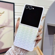 Ốp cho Samsung Galaxy Z Flip 7 5G 4G 2025 vỏ điện thoại thời trang chống sốc Gradient dệt mềm bìa ch