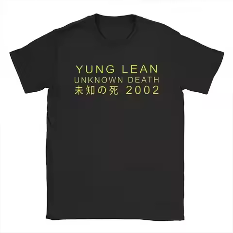 2026 Yung Lean Unknown Death 2002 Album Tour T Shirt Man Fashion Casual Short Sleeve T-shirts Unisex