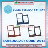 HP Simtray SAMSUNG A01 CORE A013 Sim Tray Trai Simtrai Memory Card Holder Container SD Card Sdcard S